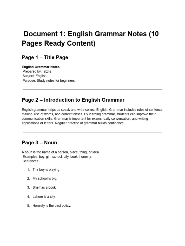 Untitled Document | PDF | English Grammar | English Language
