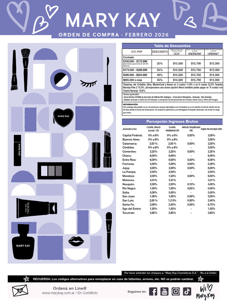 Orden de Compra Febrero 2026 ARG | PDF | Productos cosméticos | Belleza