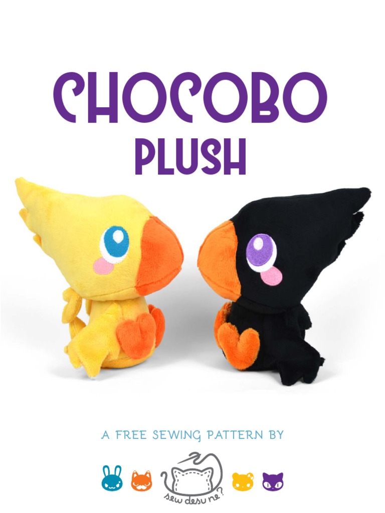 Chocobo Plush Sewing Pattern Unlocked | PDF | Seam (Sewing) | Sewing
