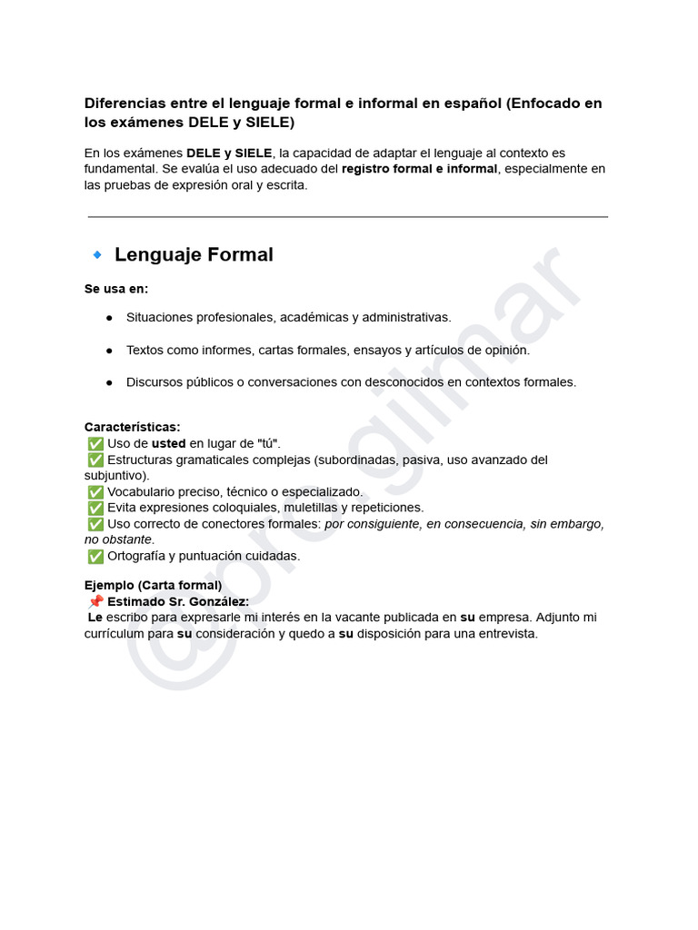 Lenguaje Forma e Informal | PDF | Comunicación humana | Lingüística