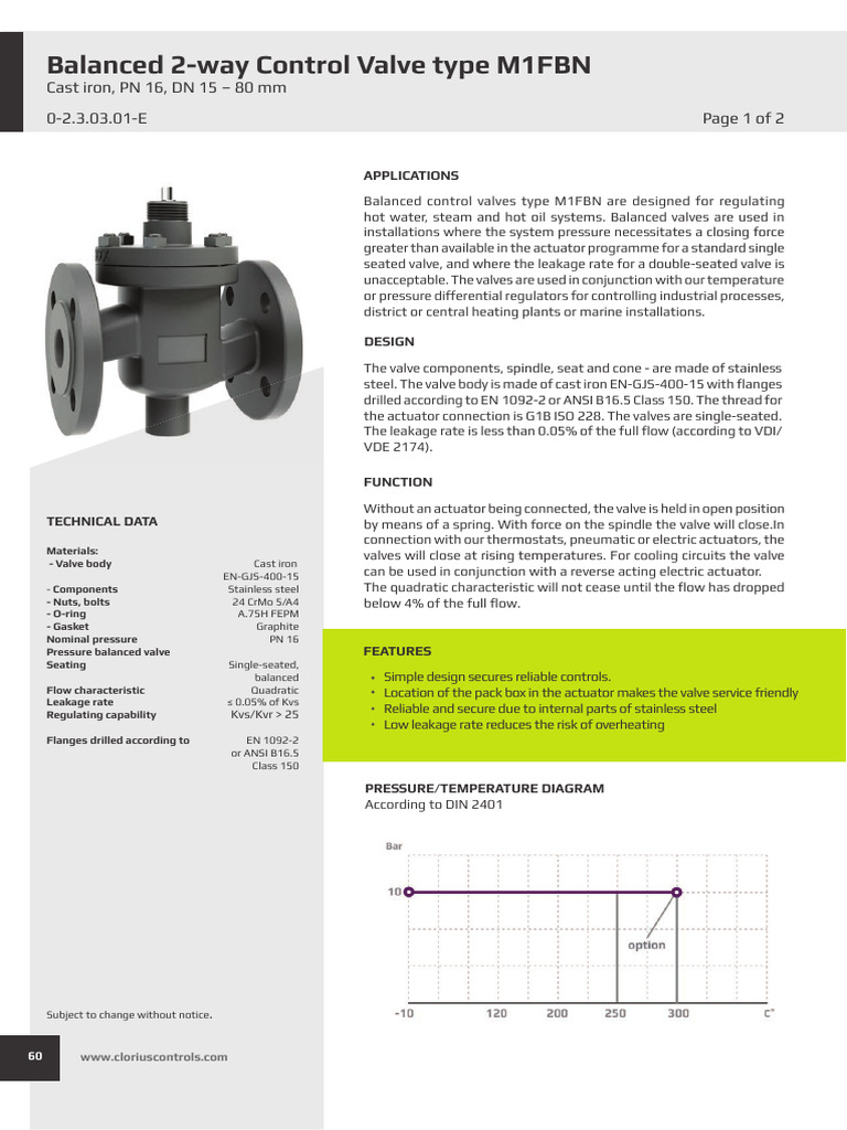 Clorius Valve M1FB Barthel Armaturen | PDF | Valve | Mechanical Engineering