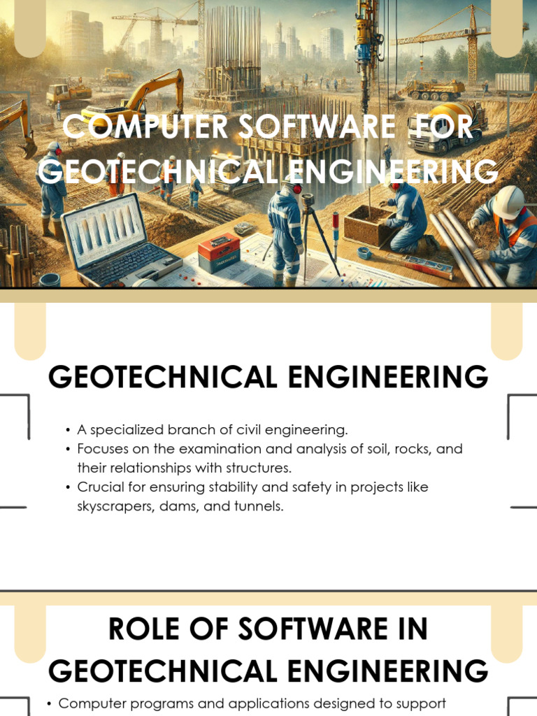 Computer Software For Geotechnical Engineering | PDF
