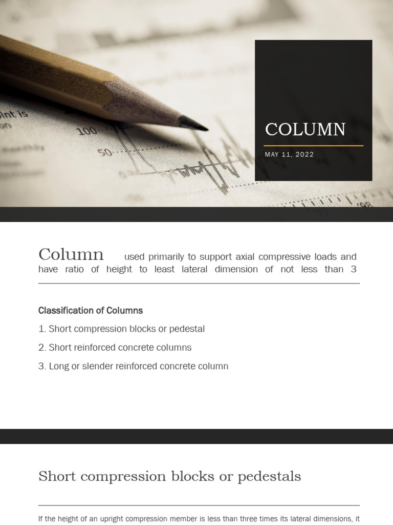 Introduction To Column | PDF | Column | Reinforced Concrete
