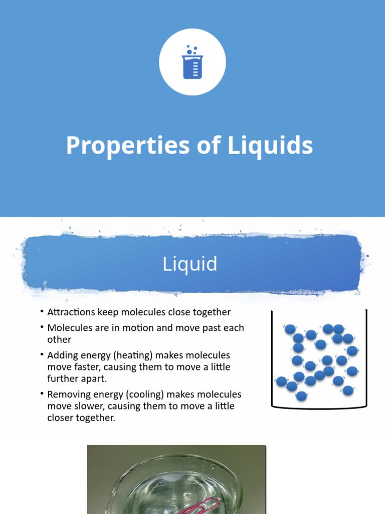 Lesson 2 Properties of Liquid | PDF | Liquids | Water