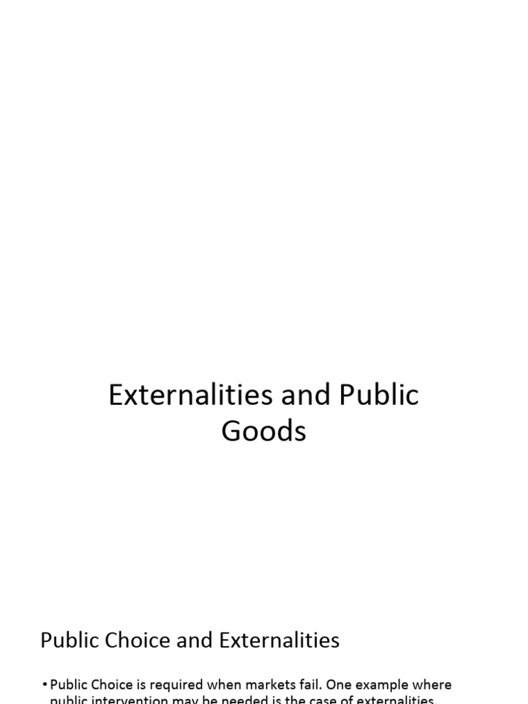 Externalities and Public Goods - Upload | PDF | Externality | Taxes