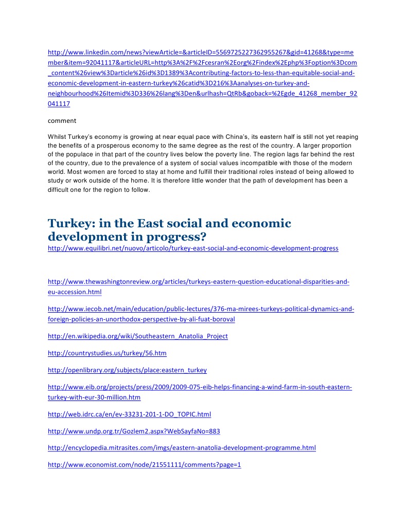 Eco Dev Eastern Turkey | PDF | Social Science | Politics