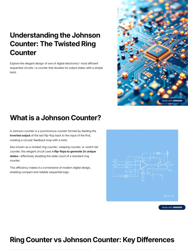 Understanding The Johnson Counter The Twisted Ring Counter | PDF ...