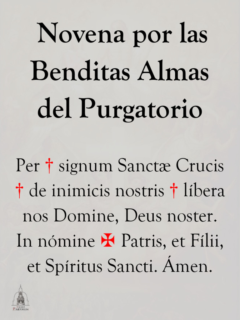 Novena Por Las Benditas Almas Del Purgatorio DIA 9 | PDF | Purgatorio ...