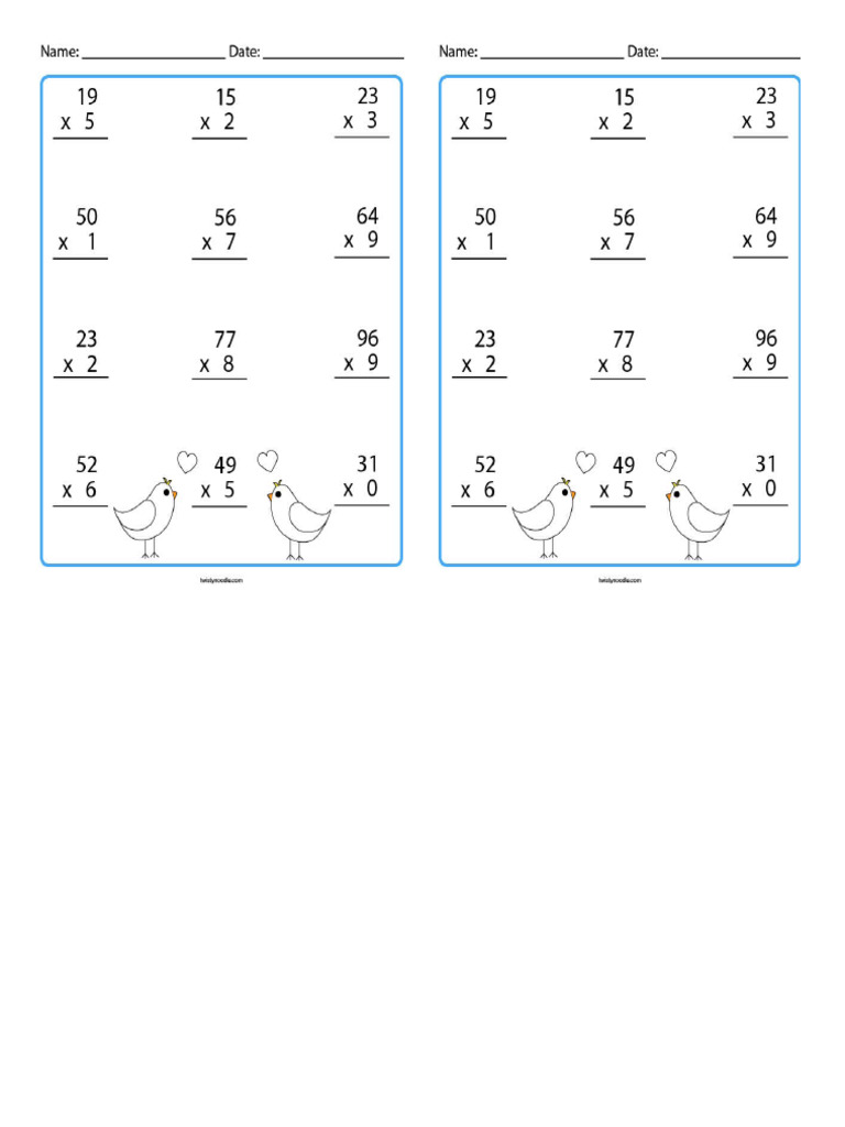 Basic Multiplication | PDF
