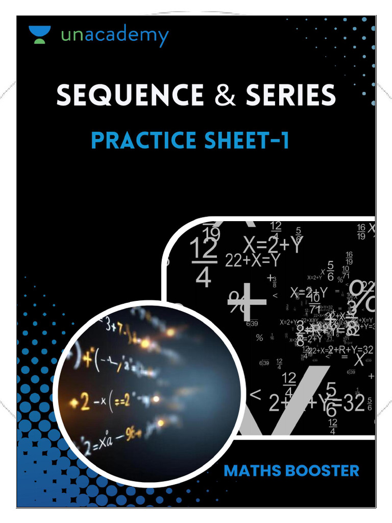 Sequence and Series Maths Booster - Practice Sheet - 1 1770547054828 ...