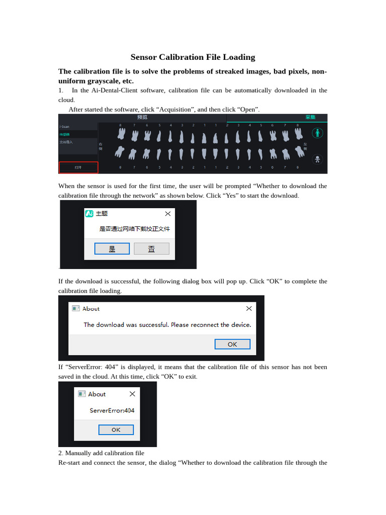 Sensor Calibration File Loading Instruction Manual | PDF | Computer ...