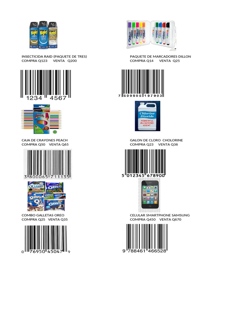 Codigos de Barra para Clase | PDF