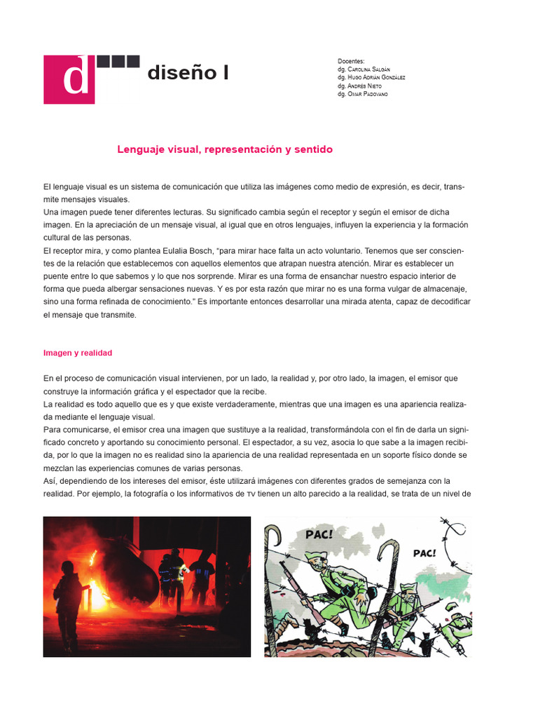 TP 1 Lenguaje Visual y Sentido 1 | PDF | Imagen | Percepción