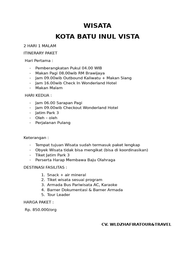 Wisata Inul Vista | PDF
