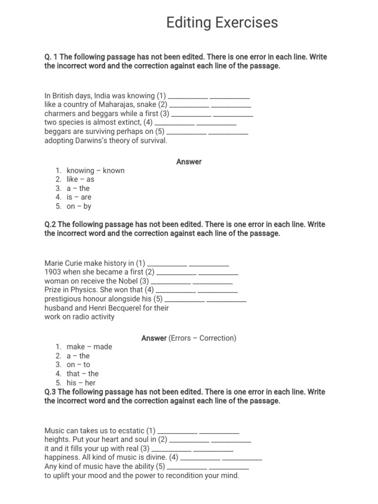 Rectification Error Exercises | PDF