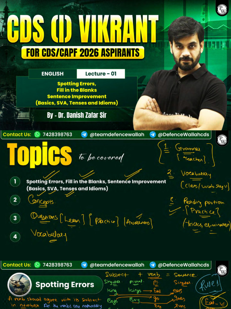 English 01 Class Notes | PDF