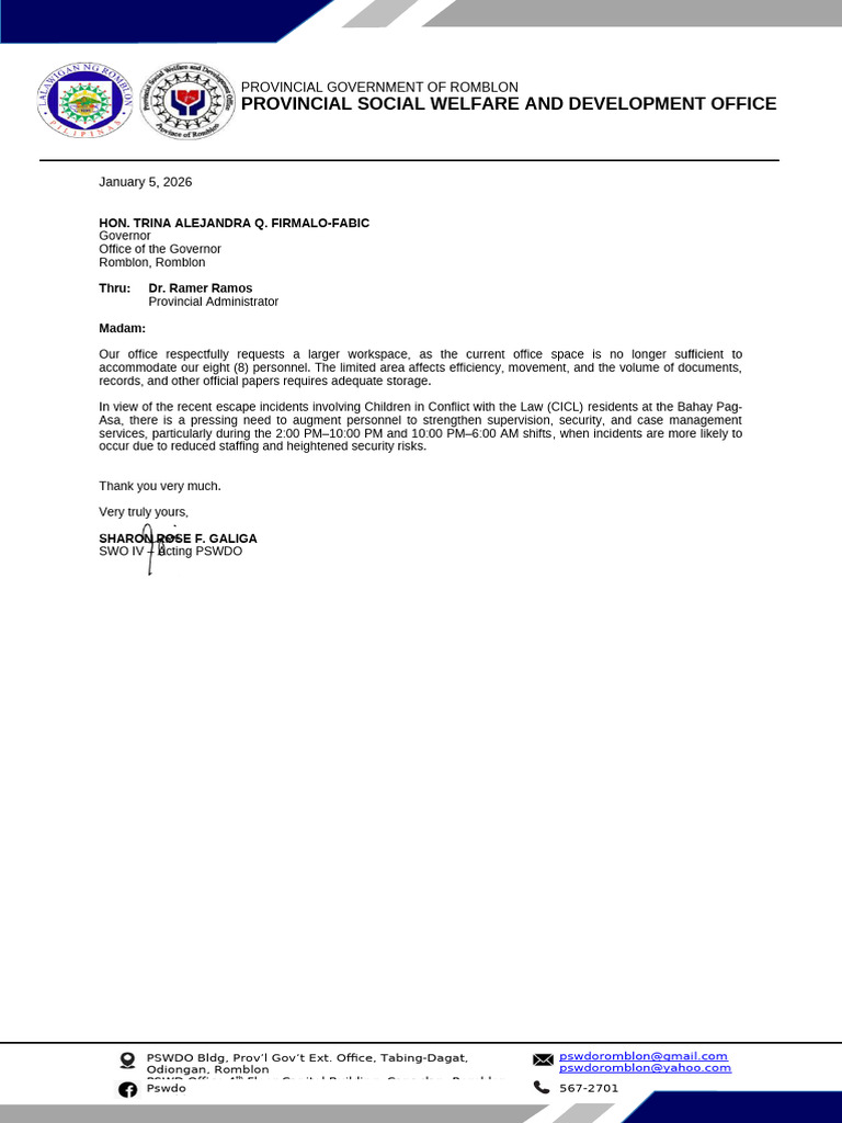 Request For Office Space | PDF