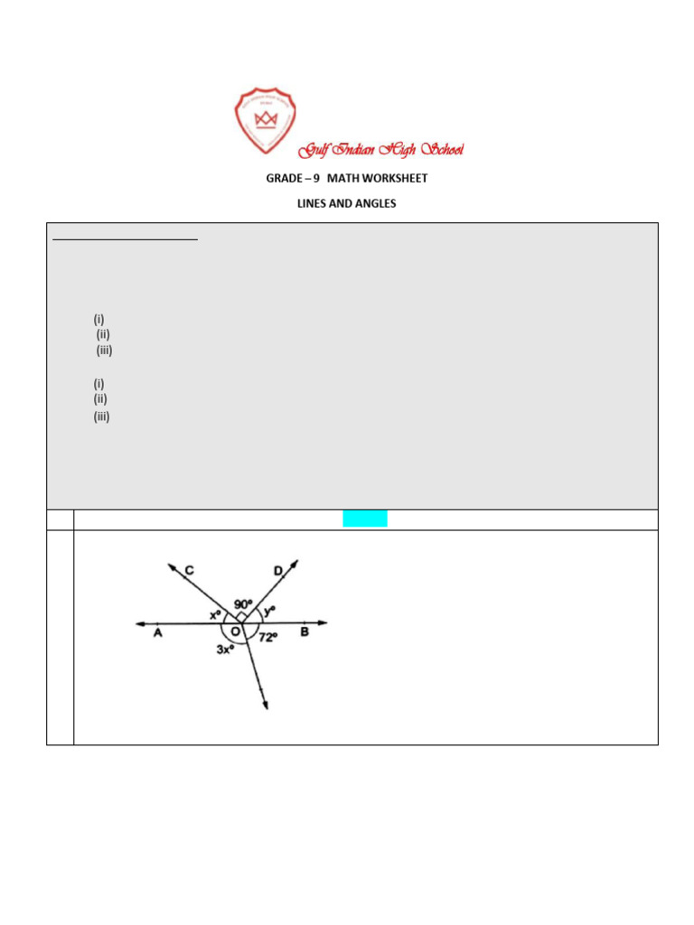 Lines and Angles | PDF | Angle | Elementary Geometry