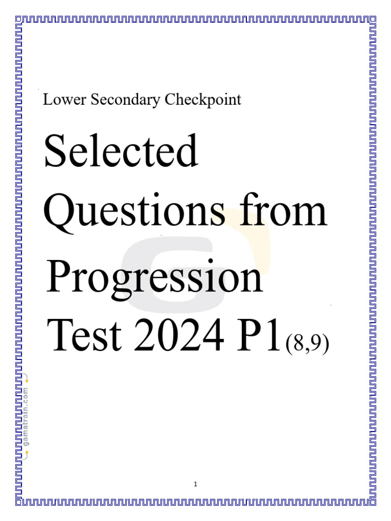 Imp Progression Test Paper Questions Answers | PDF