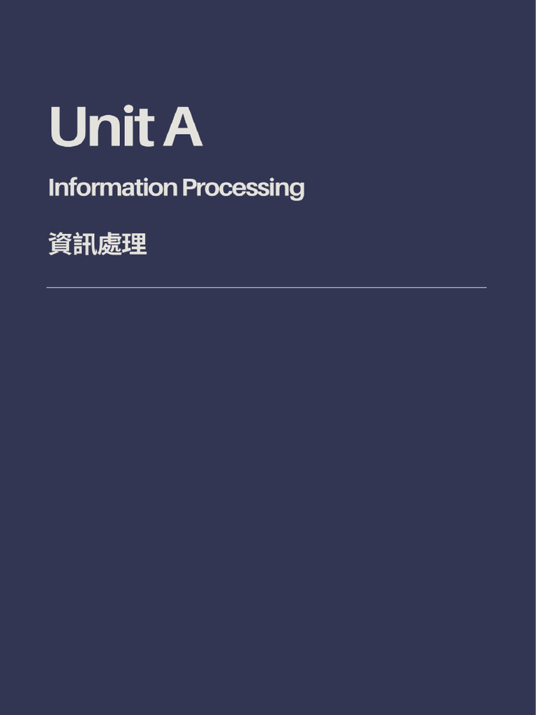Core A - Information Processing | PDF | Data | Information