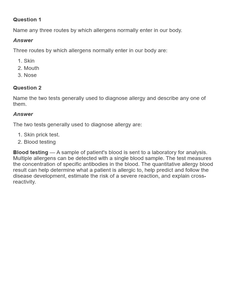 CH 7 Question and Answer Imp | PDF
