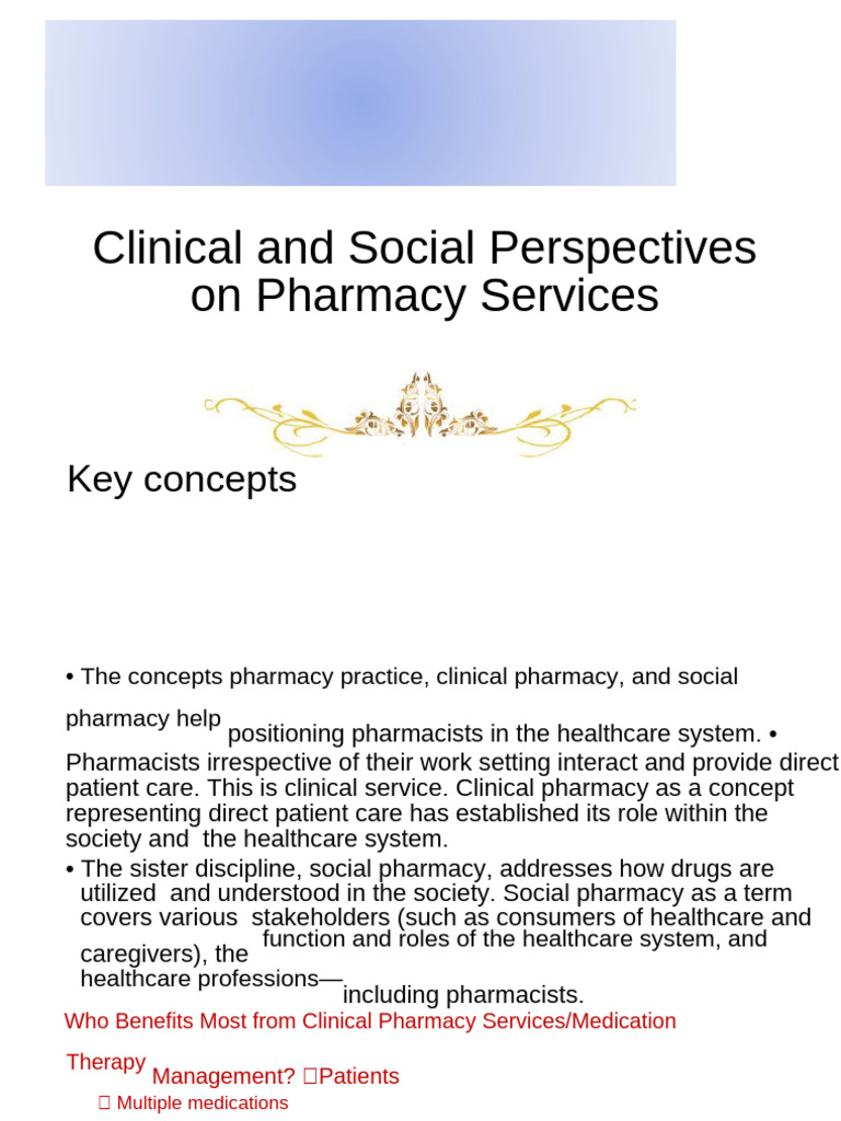 Clinical and Social Perspective Pert-3 | PDF | Pharmacy | Pharmacist