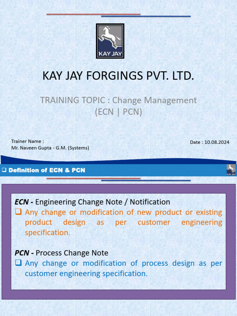 Change Management ECN & PCN | PDF | Specification (Technical Standard ...