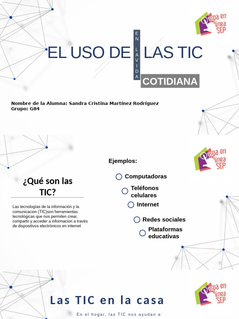 Uso de Las TIC en La Vida Cotidiana | PDF | Tecnología de información y ...