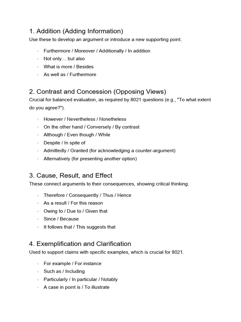 Linking Words | PDF
