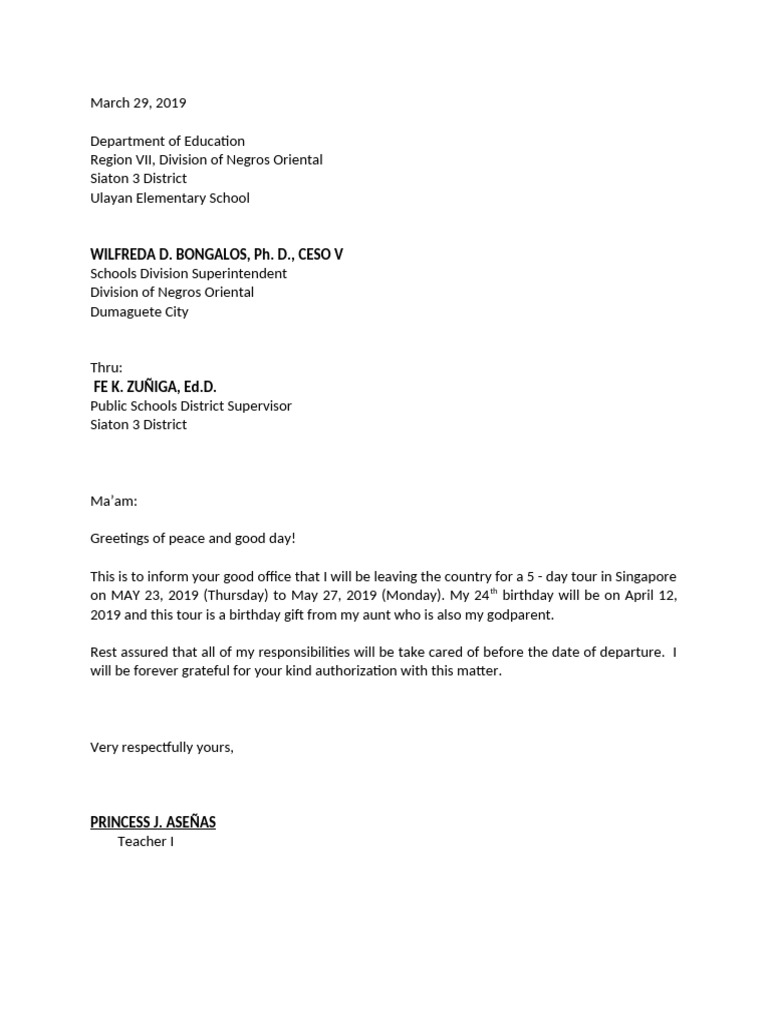 Letter Request | PDF