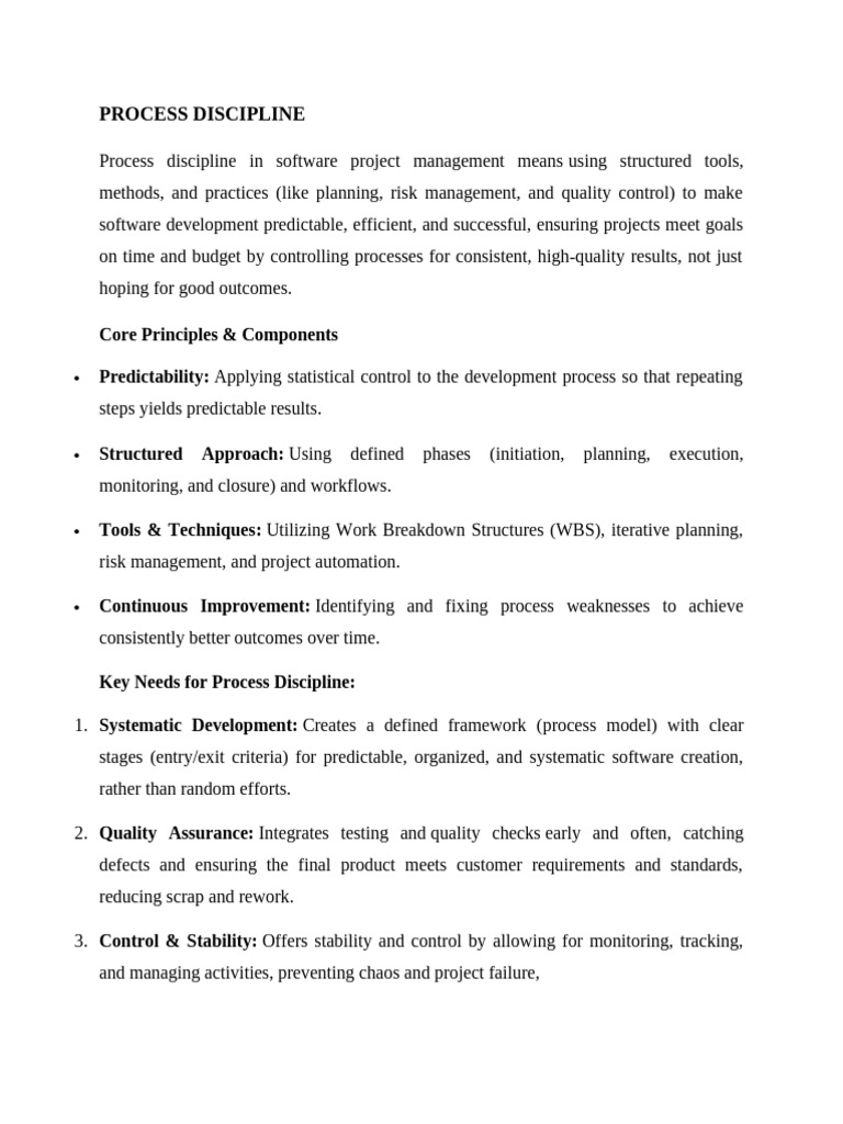 Unit-1 Process Discipline | PDF | Project Management | Computing