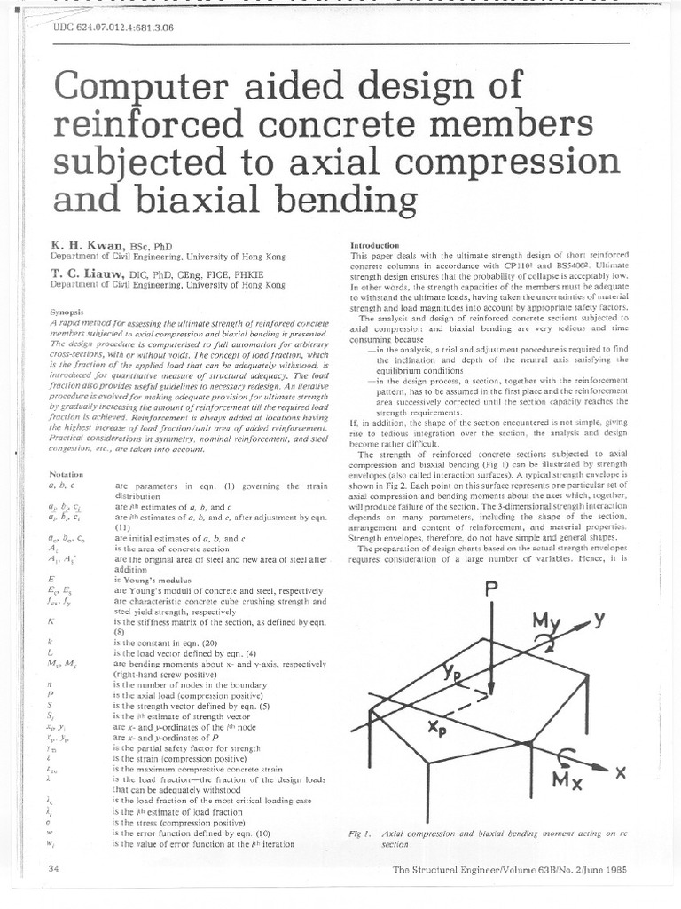 Computer Aided Design of Reinforced Concrete Members Subjected To Axial ...