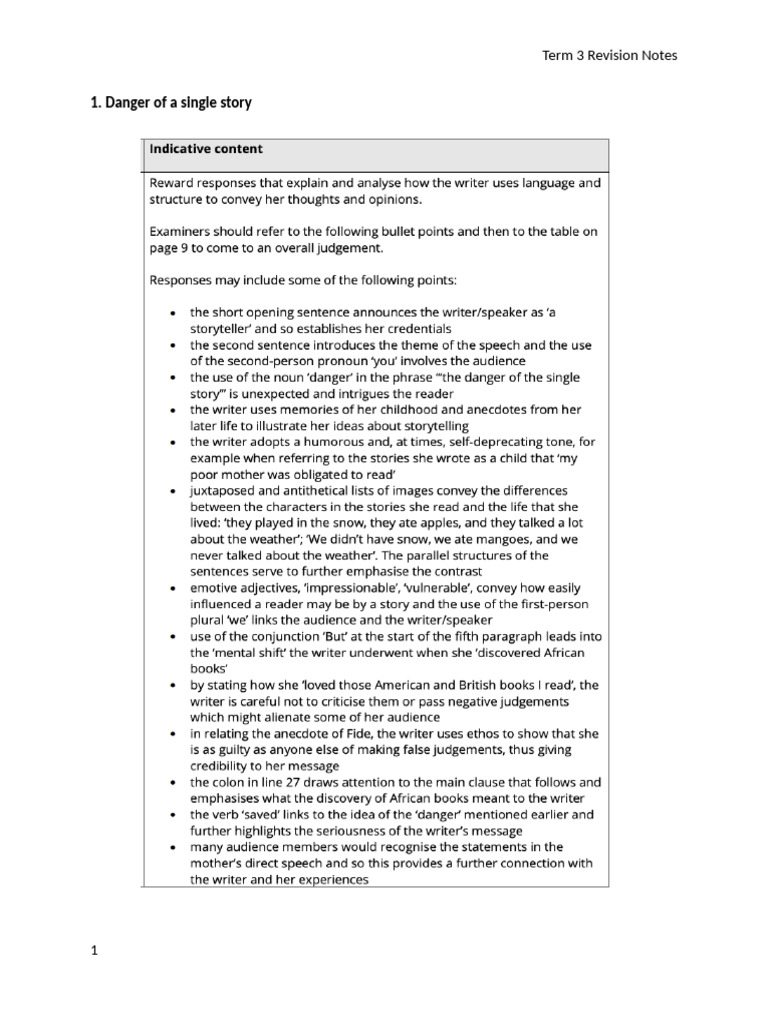 Term 3 Revision Notes | PDF