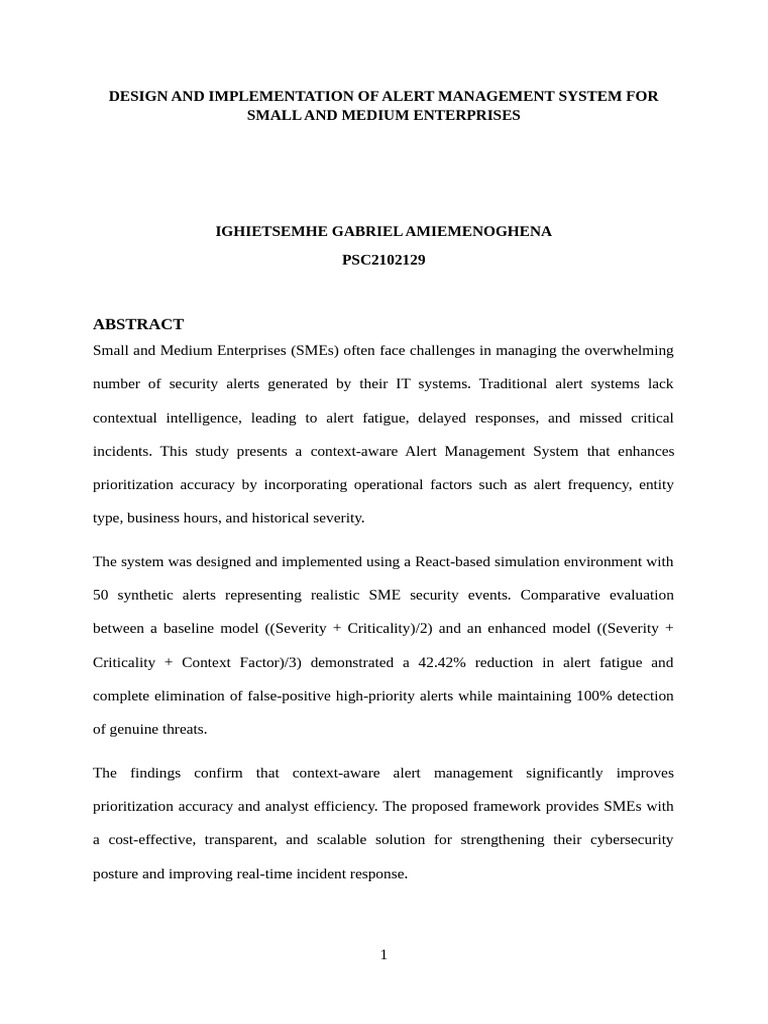 Alert Management Systemm. | PDF | Computer Security | Security