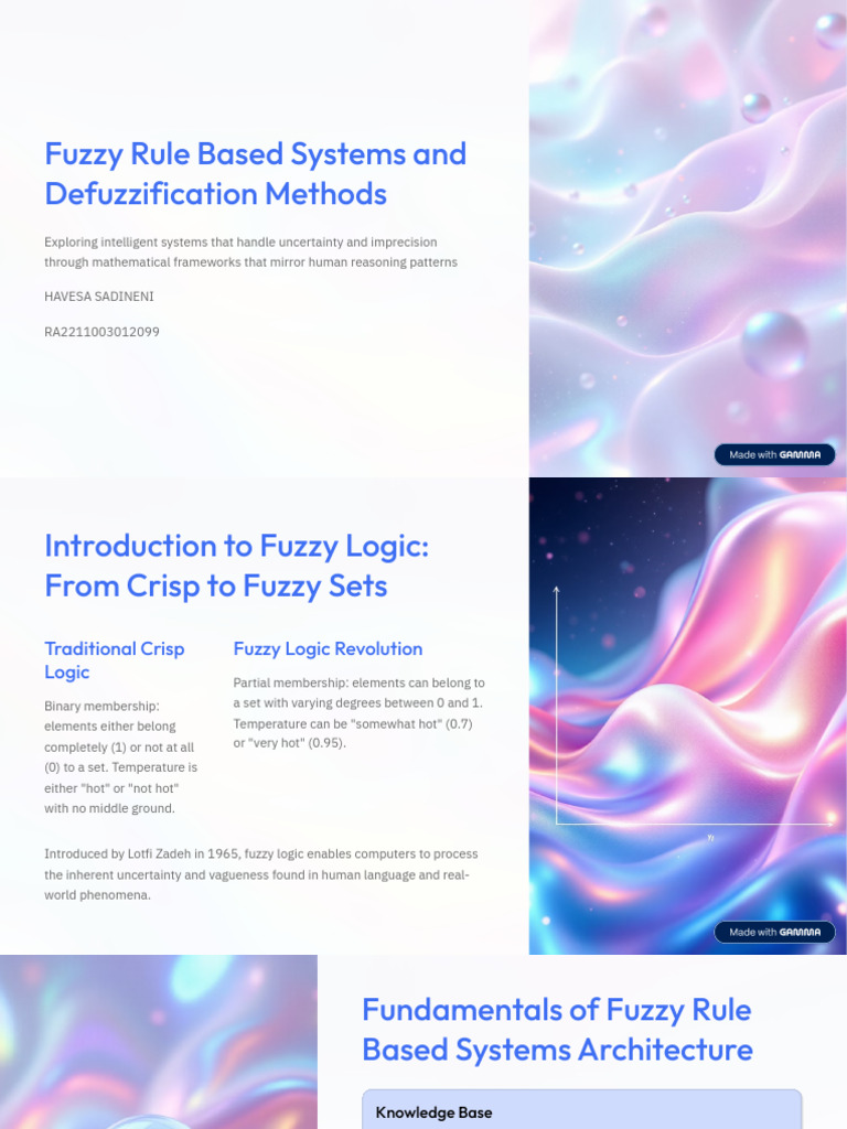 Fuzzy Rule Based Systems and Defuzzification Methods | PDF | Fuzzy ...