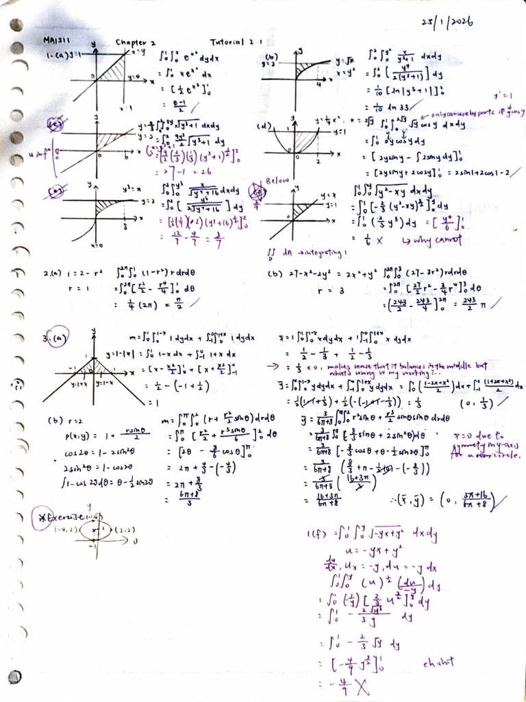 MA1511 Tutorial 2 Worksheet | PDF
