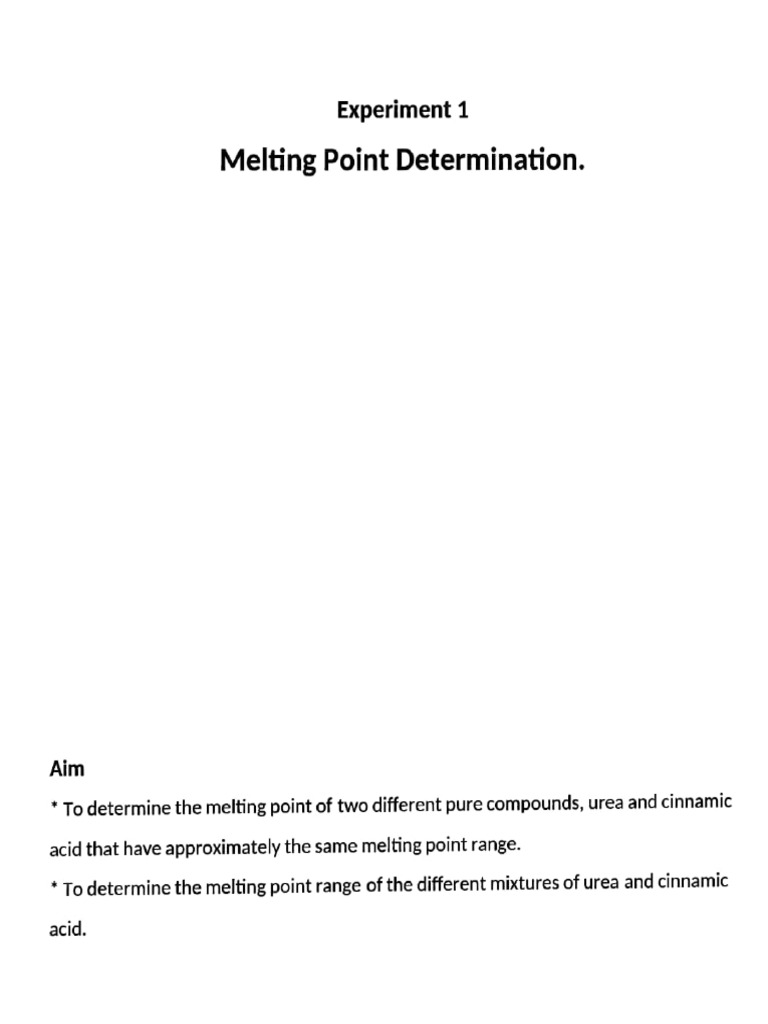 Mixed Melting Point Determination | PDF | Melting Point | Chemical ...