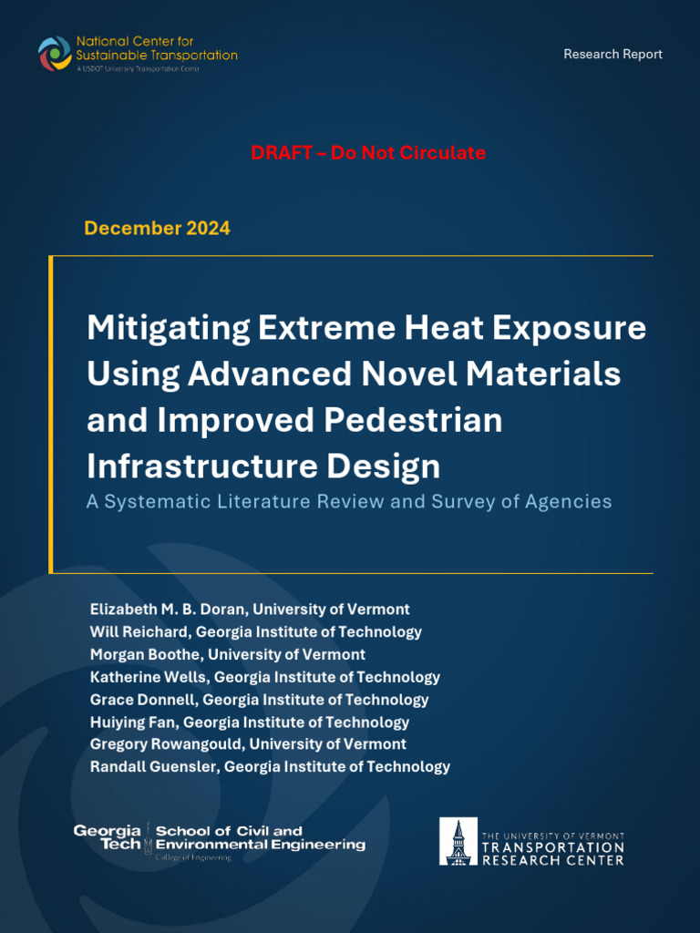 NCST - Doran - Ped Infrast Extreme Heat Exposure - Draftreport - For ...