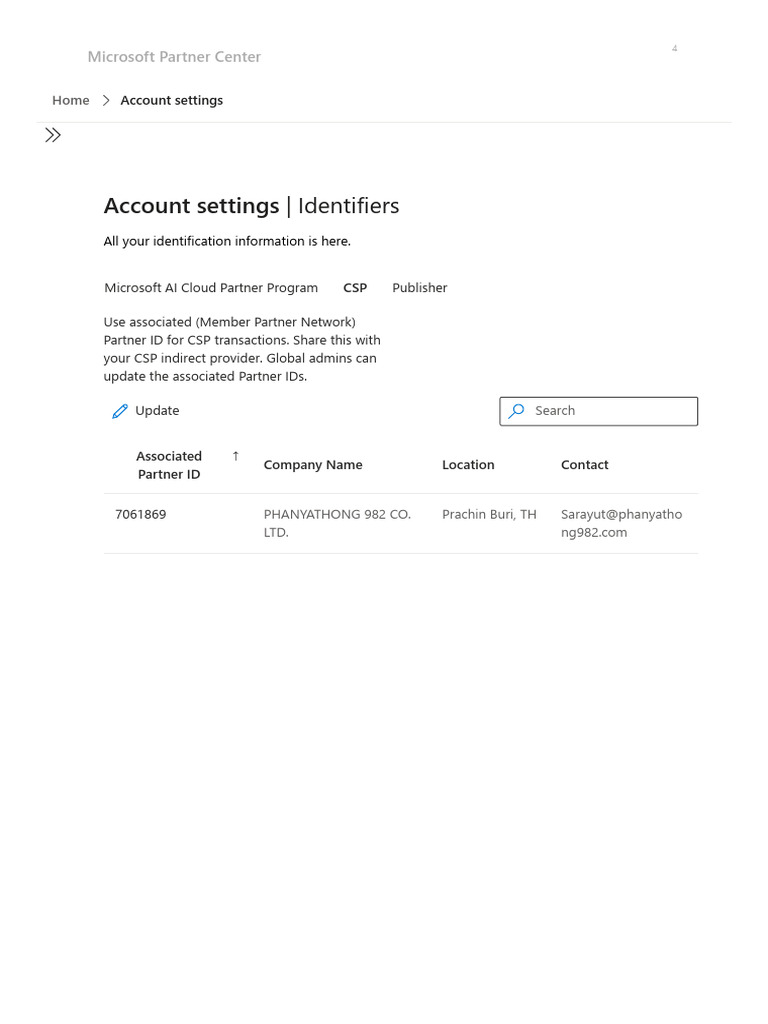 Microsoft Partner ID 2 | PDF
