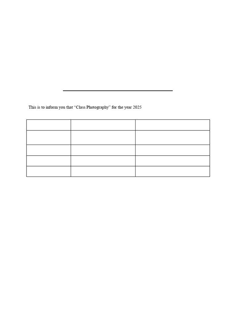 Class Photography | PDF