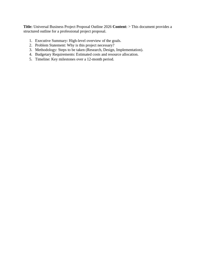 Basic Business Project Proposal Template | PDF