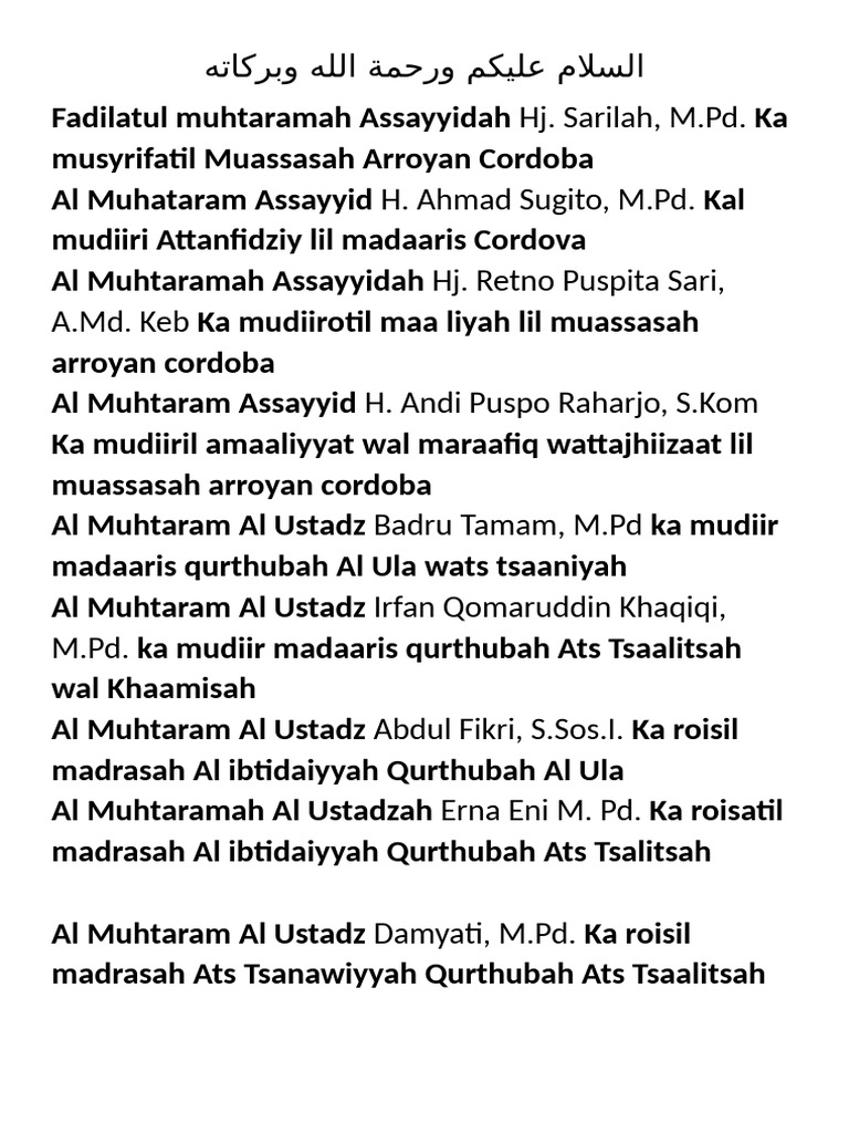 Teks MC Al Azhar Iibs | PDF | Monotheistic Religions | Semitic Words ...