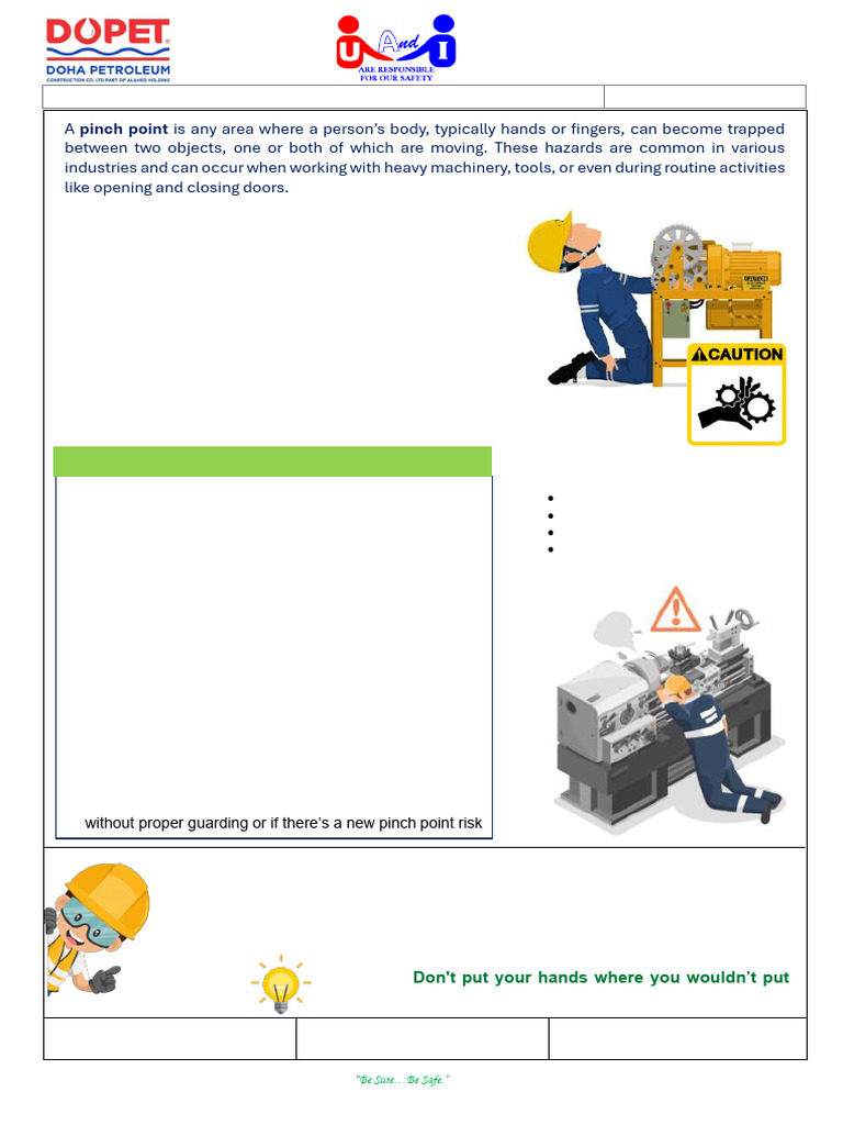 Understanding and Preventing Pinch Point Hazards | PDF | Safety ...