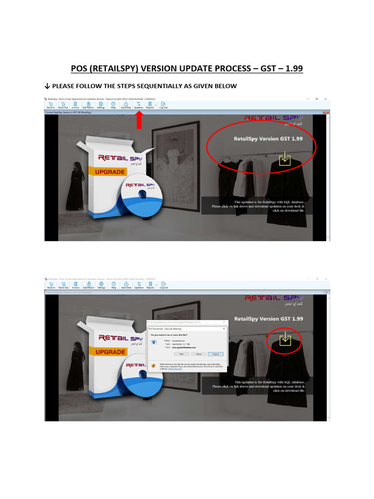 Pos Version Update - GST - 1.99 | PDF