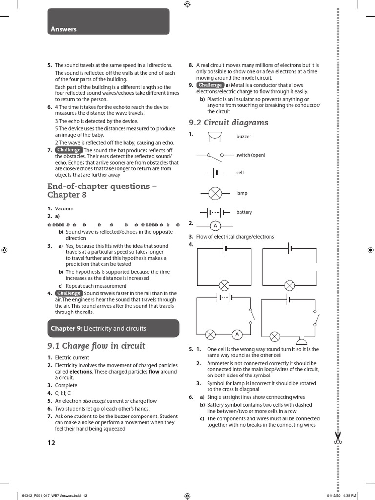 Stage 7 - Workbook - Answers Term 2 Chapter Electricity and Circuits ...