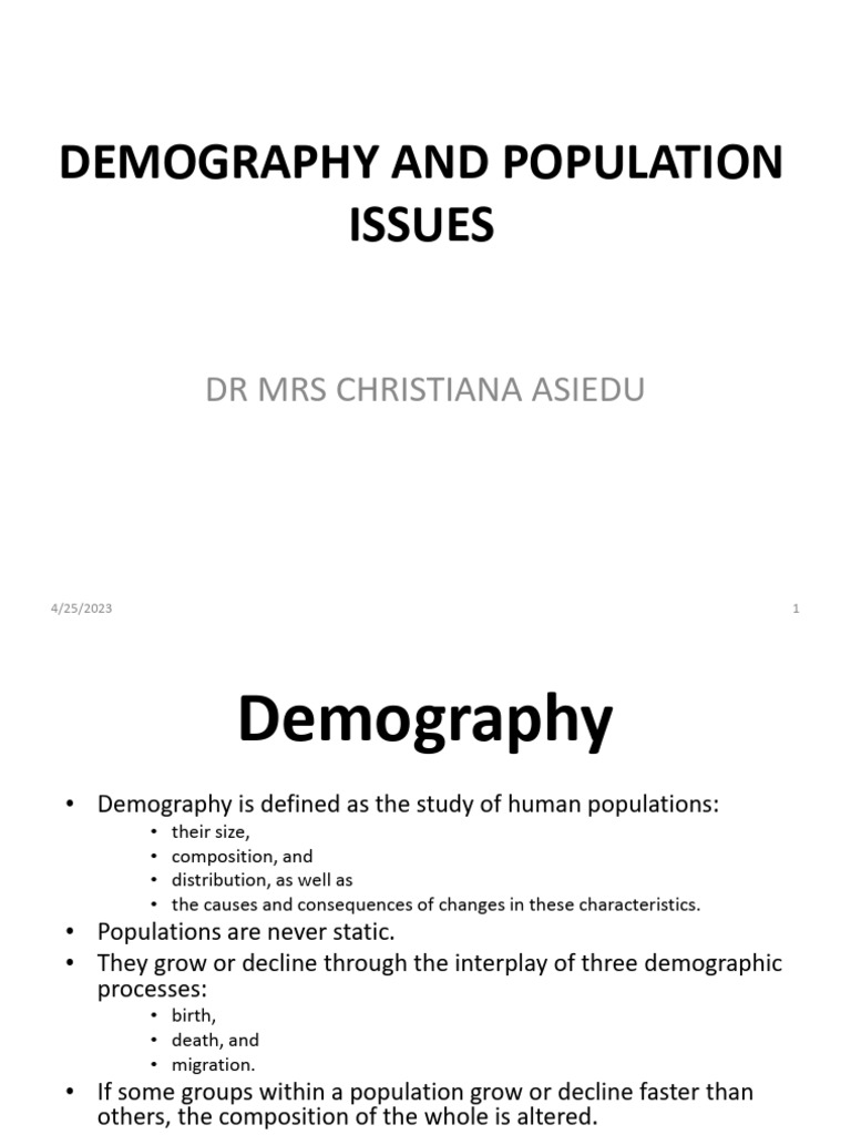Demography and Population | PDF | Family Planning | Abortion