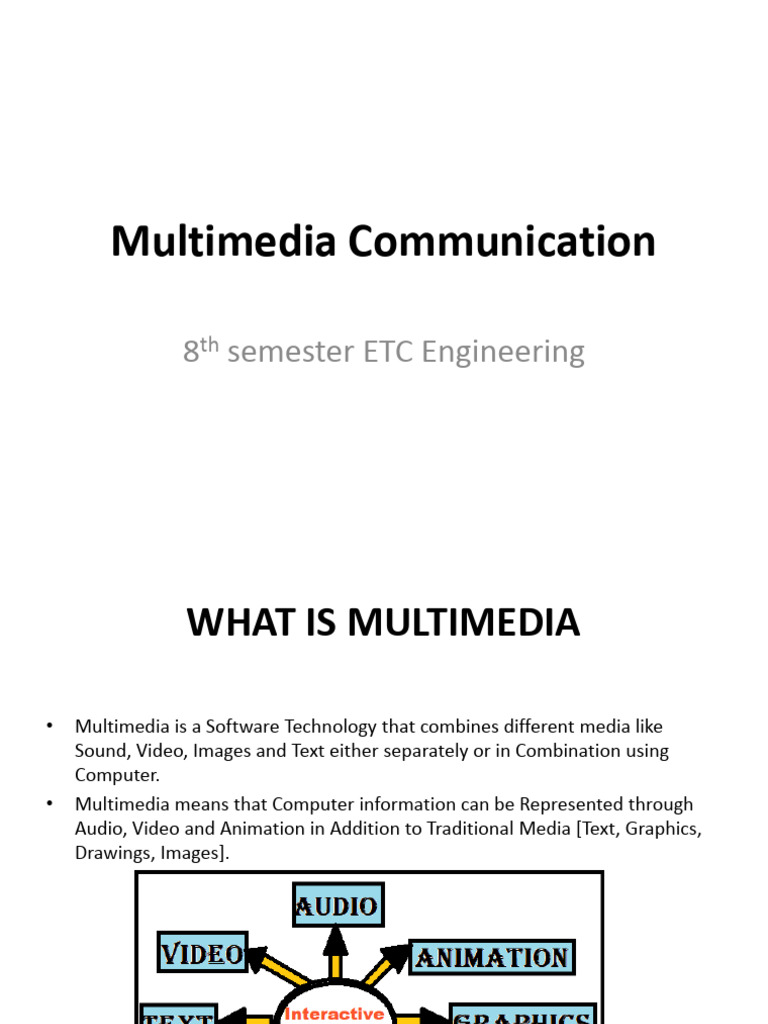 Multimedia Communication | PDF | Computer Network | Public Switched ...