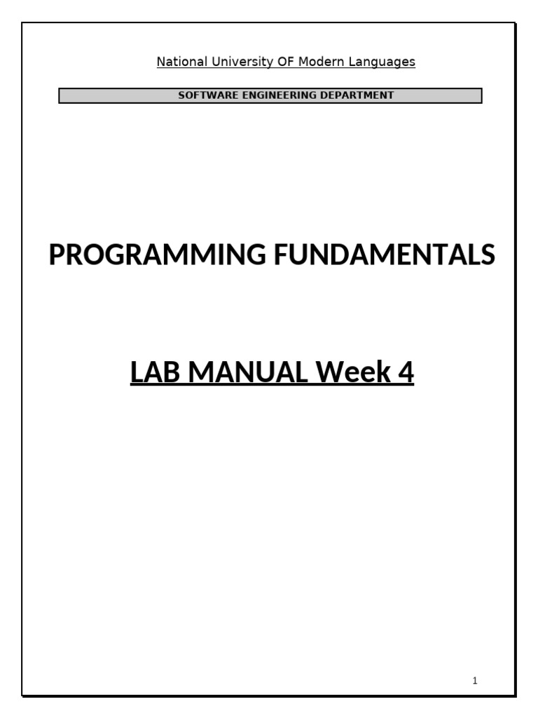 Lab Manual 4 C++ | PDF | Integer (Computer Science) | Software Engineering