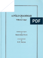 Geiger A Pali Grammar