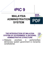 Topic 9: Malaysia Administration System